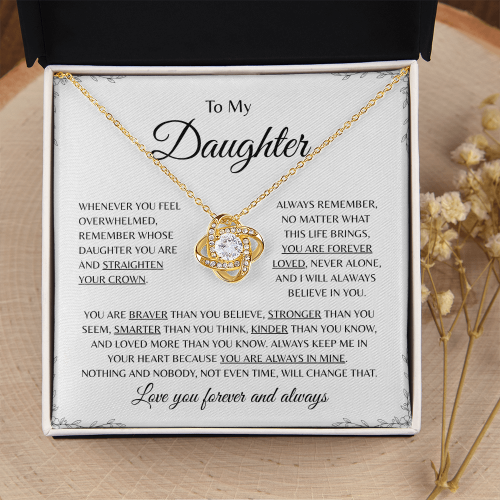 To My Daughter – Love Knot Necklace | Forever Loved Gift