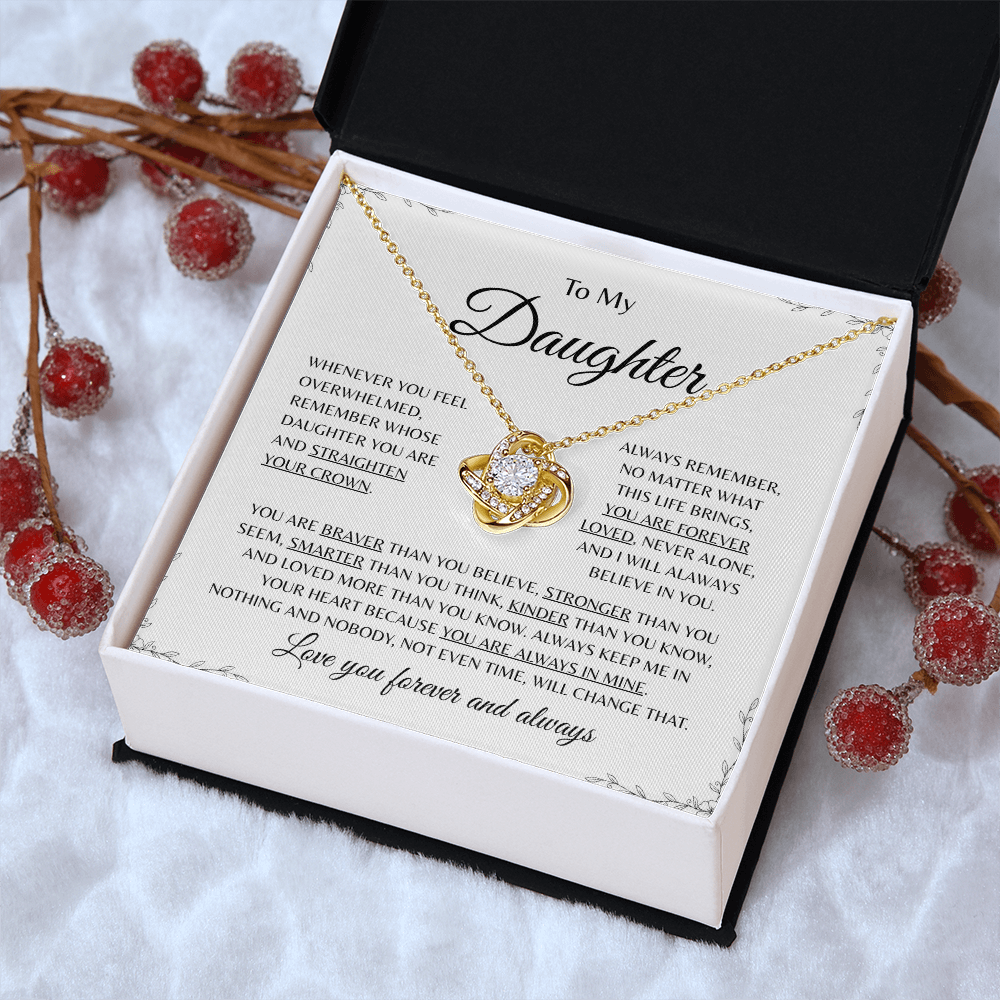 To My Daughter – Love Knot Necklace | Forever Loved Gift