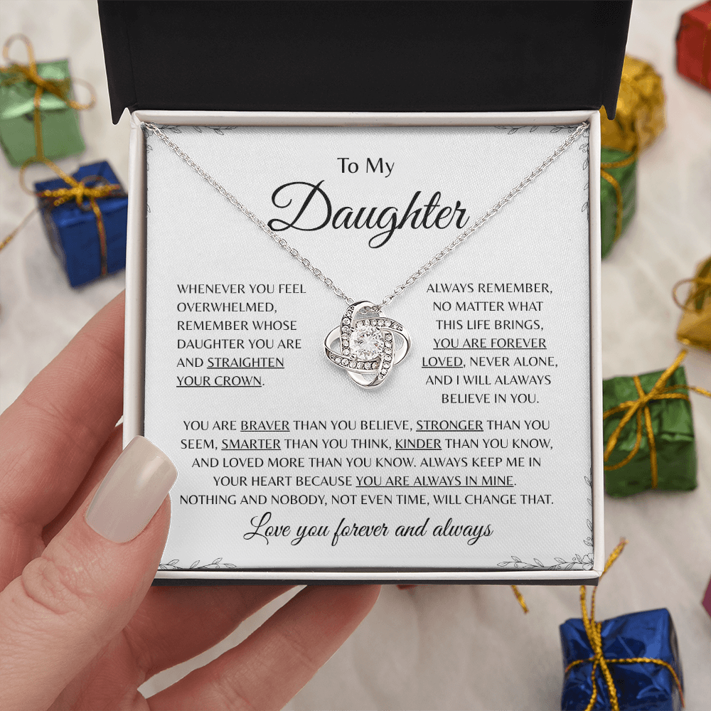 To My Daughter – Love Knot Necklace | Forever Loved Gift