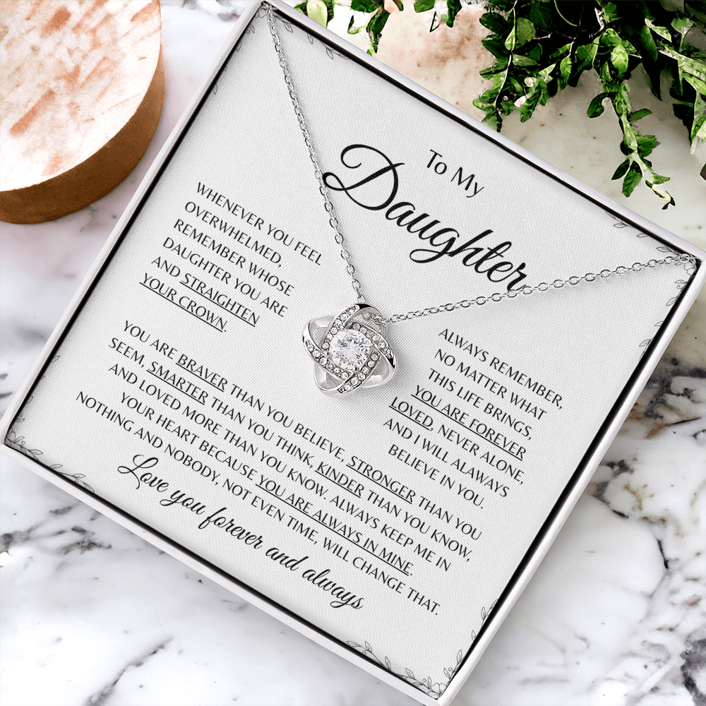 To My Daughter – Love Knot Necklace | Forever Loved Gift