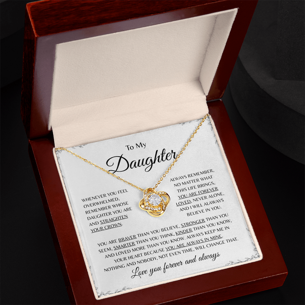 To My Daughter – Love Knot Necklace | Forever Loved Gift