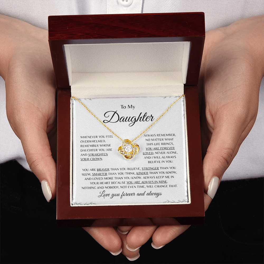 To My Daughter – Love Knot Necklace | Forever Loved Gift