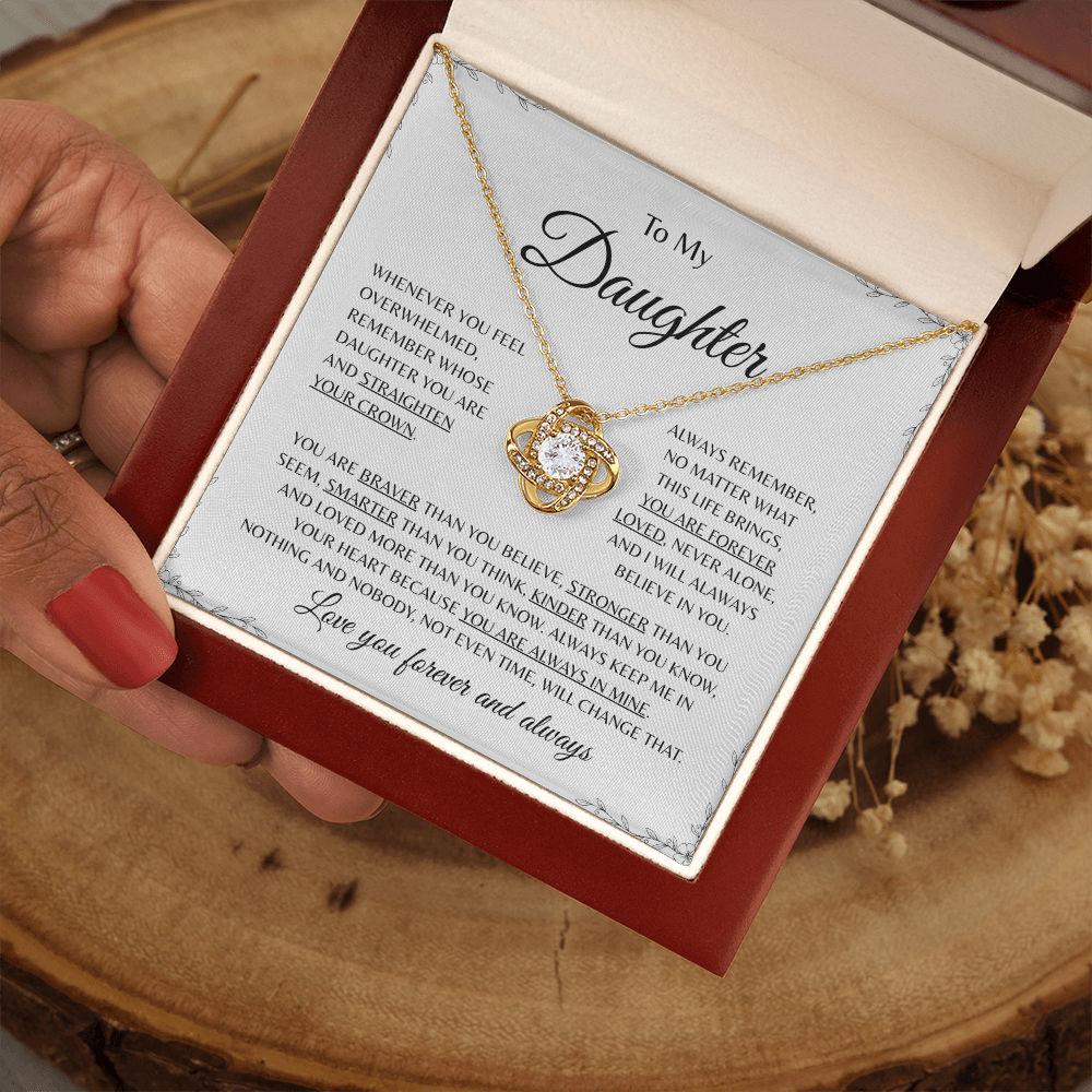 To My Daughter – Love Knot Necklace | Forever Loved Gift
