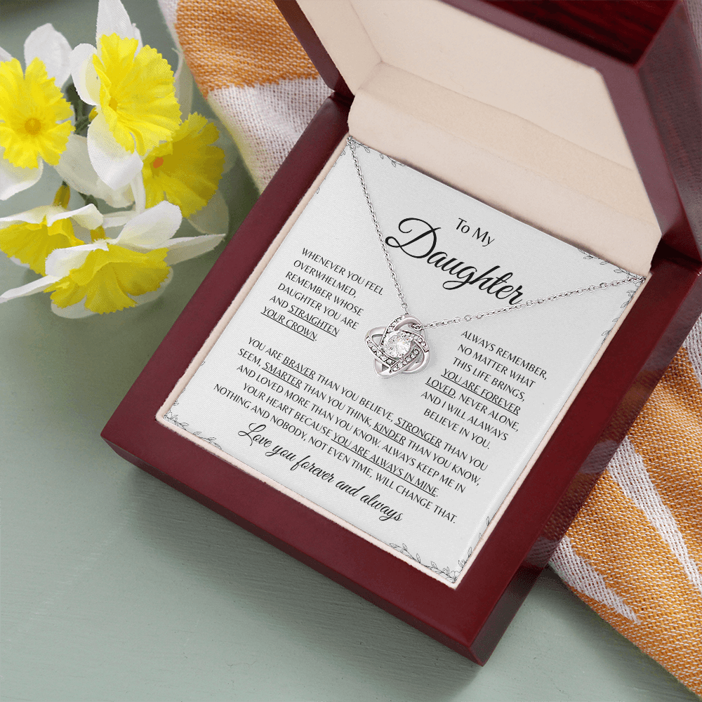 To My Daughter – Love Knot Necklace | Forever Loved Gift