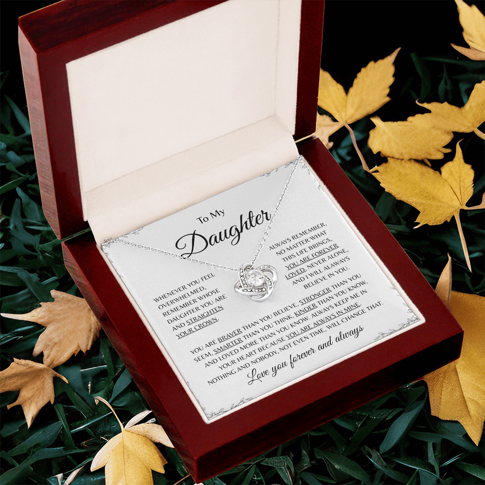 To My Daughter – Love Knot Necklace | Forever Loved Gift