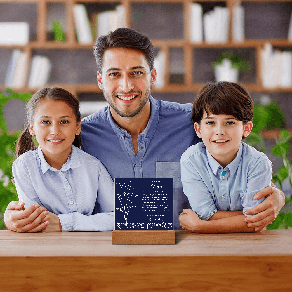 To My Beautiful Mom – Personalized LED Acrylic Keepsake Plaque
